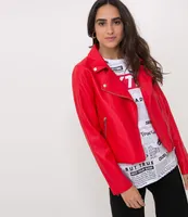 Jaqueta Lisa em Material Sintético R$80