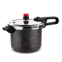 Panela de Pressão Rochedo 4,5 Litros Segura Stone Pro com Revestimento Antiaderente Minerium Preto/Cinza