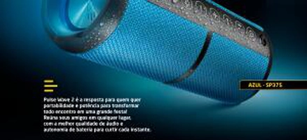 [AME R$156,97] Caixa de Som Portátil Pulse Speaker Wave II