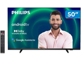Smart TV 50” 4K UHD D-LED Philips 50PUG7406/78 - Android Wi-Fi Bluetooth Google Assistente
