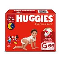 Fralda Huggies Supreme Care G 66 unidades