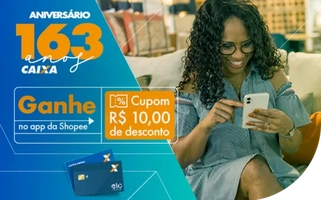 Ganhe 10 para compras de 100 na Shopee | Aniversário  CAIXA Elo