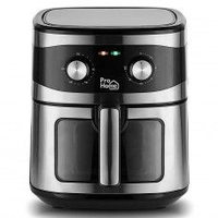 Fritadeira Air Fryer 6,5L com Visor 110V Preto/Inox