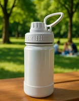 Garrafa Térmica Inox 350ml com Capinha Cinza