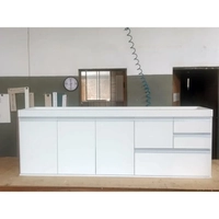 Gabinete de Cozinha Branco MDF - 2 metros
