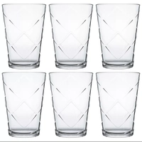 Conjunto 6 copos Nadir Maracatu em vidro, 280ml