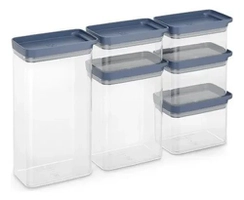 Conjunto 6 Potes Herméticos Empilháveis Modulares