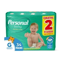 (REC) Fralda Personal Baby Mega G 34un Pague 32