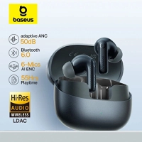Fone de Ouvido Sem Fio BASEUS Bass EP10 Pro TWS, Bluetooth 6.0, 50dB, IP55 com 55 Horas de Bateria