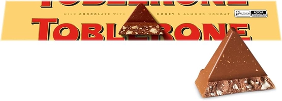 (REC) (R$13,32 / + Por -) TOBLERONE Chocolate Ao Leite Nougat De Mel E Amêndoas Toblerone Caixa 100G - Importado 