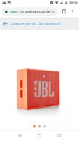 Caixa de som JBL Go / Bluetooth / Micro USB / Conexao Auxiliar / Laranja - Bateria por R$ 88