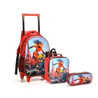 Kit Mochilete Infantil Feminina SuperBug - Vermelha - R$140