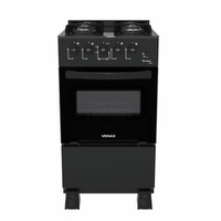 Fogão Venax Picasso Line 4 Bocas Mesa De Vidro Preto Bivolt