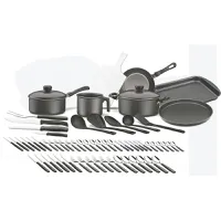 Kit Cozinha 64 peças - Tramontina - Grafite | R$253