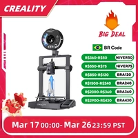 [Do Brasil] Impressora 3D Creality Ender 3 V3 KE - Impressão de 500 mm/s, Controle Inteligente, Trilho Linear, Nivelamento Automático
