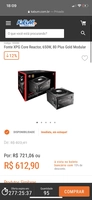 Fonte xpg core reactor 650W Modular 80 plus Gold | R$613