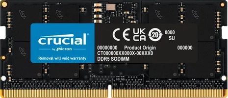 Memória Ram Para Notebook 16gb Ddr5 4800mhz Cl40 Sodimm Crucial Ct16g48c40s5 Preto