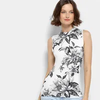 Regata Colcci Floral Feminina - Branco (M) - R$ 64