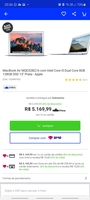 MacBook Air MQD32BZ/A com SSD - R$5169