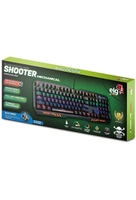 Teclado Gamer Mecânico Shooter LED 7 Cores Cabo 1,5m ELG TGMS | R$236