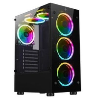 [Com Cashback Pelando R$ 244 ] Gabinete Gamer Rise Mode 06X c/ 6 Fans ARGB Preto