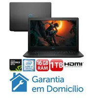 Notebook Gamer Dell NVIDIA GeForce GTX 1050Ti Core i7-8750H 16GB 1TB Tela Full HD 15.6” Windows 10 G3 15 Gaming - G3-3579-A30P