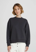 Blusão De Moletom Peluciado Feminino Oversized - Preto