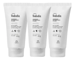 Kit 3 unidades Desodorante Antitranspirante em Creme Tododia Sem Perfume + BRINDE/AMOSTRA
