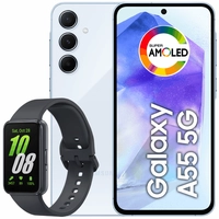 [ESTUDANTES] Smartphone Samsung Galaxy A55 5G 128GB 8GB RAM Tela 6,6 + Relógio Galaxy Fit3