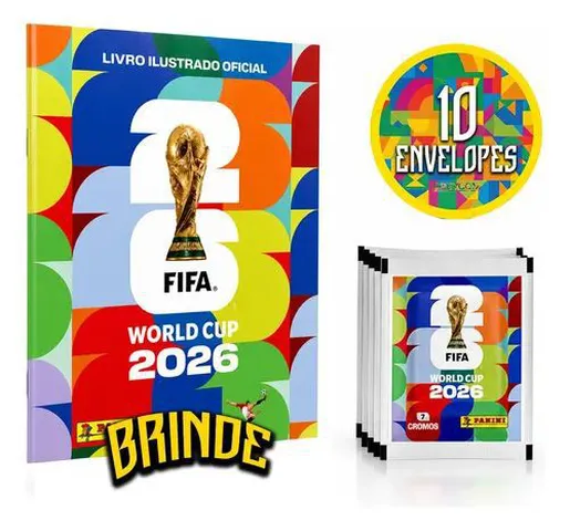 Kit 70 Figurinhas Copa Mundo 2026 + Álbum
