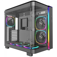 Gabinete Gamer Montech King 95, ARGB, Mid Tower, Vidro Temperado, ATX, Black, Sem Fonte, Sem Fan