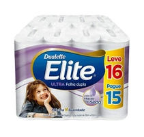 [PRIME] Papel higiênico Elite folha dupla 16 rolos | Comprando 5, unidade a R$ 12