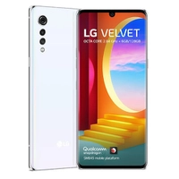 Smartphone LG Velvet Aurora White 128GB, 6GB RAM, Tela de 6.8”, Câmera Traseira Tripla, Android 10