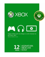 Gift Card XBox Live Gold 12 meses - R$105