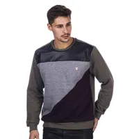 Moletom Long Island Recortes Masculino - Verde Militar - Tamanho P - R$52