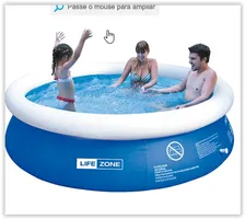 [Submarino] Piscina PVC Redonda Prompt Set Pool 2.490 L - Life Zone por R$ 86
