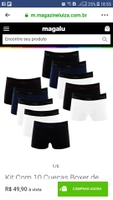 Kit Com 10 Cuecas Boxer de Cotton 4.0 - Polo Match - R$50