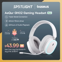 Headset Gamer Baseus AeQur GH02 - 3 Modos de conexão (Sem fio 2,4ghz ou Bluetooth 5.3)