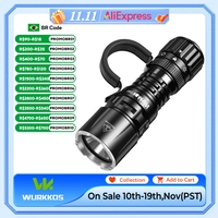 Lanterna tática Wurkkos TD07 de longo alcance IP68 à prova d'água