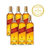 Combo Whisky Johnnie Walker Red Label 750ml - 6 Unidades