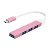 Hub Usb-c 4 Portas 1 Usb3.0 3 Usb2.0 Tablet E Notebooks - Cabos & Plugs (Rosa)