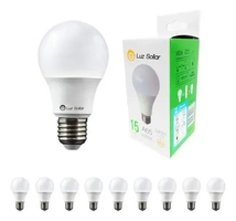 [R$1,99 cada] Kit 10 Lâmpada LED 15w Bulbo Branco Frio 6500k Bivolt 110v 220v Soquete E27