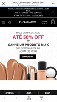 Até 50%OFF em produtos selecionados Mac Cosmetics