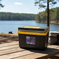 Caixa Térmica 8L com Alça Preto e Amarelo