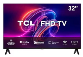 Smart TV LED 32 Full HD TCL S5400AF com Android TV, Wi-Fi, Bluetooth, Controle Remoto com Comando de Voz, Google Assistente e Chromecast integrado