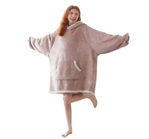 [PRIME/Taxa Inclusa] Moletom com capuz cobertor usável, flanela grande e capuz sherpa para mulheres e homens, moletom aconchegante com bolso gigante