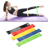 [AME R$ 8,82] Kit 5 Faixas Elásticas Mini Band Loop Exercicios Fitness Pilates