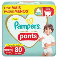 Fralda Pampers Pants XXXG c/ 80 unidades
