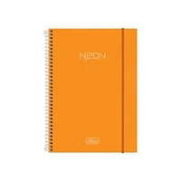 (BUG) CADERNO ESPIRAL NEON LARANJA 10 MATÉRIAS TILIBRA