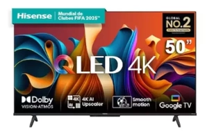 [APP] Smart TV 50” Hisense Ultra HD 4K QLED Q6N, Google TV com HDR10+, Dolby Atmos, Modo Esporte, Modo Jogo e Compatível com Alexa - 50A51HSV